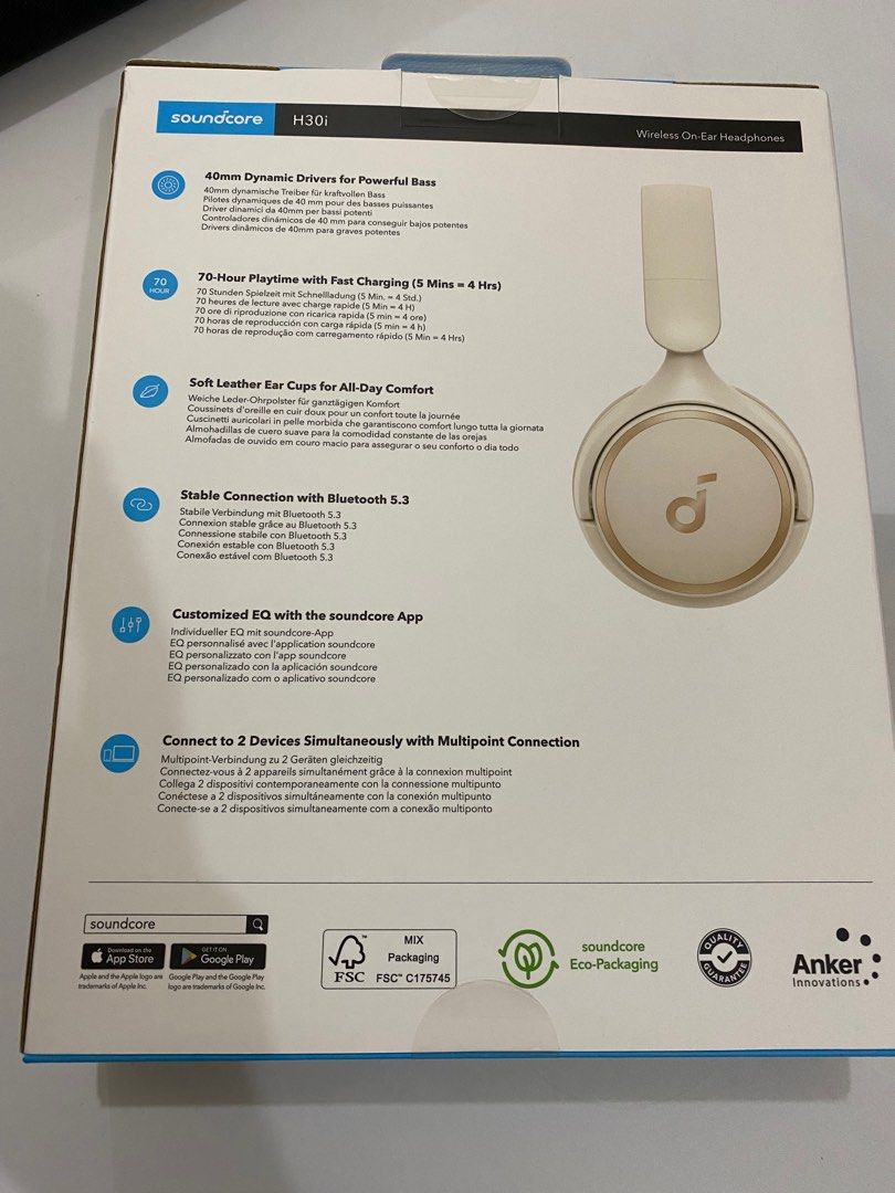 Soundcore H30i (Category: Headphones & Headsets) located in Cavite. Submitted by ongchristianangelo (Listing ID 1319833944, Image 2). Description: New and Sealed.
