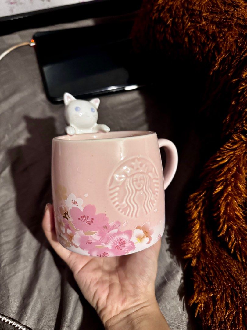Starbucks pink sakura mug limited edition (Category: Coffee & Tea Tableware) located in Paranaque City. Submitted by shamijapanpreloves (Listing ID 1319774022, Image 3). Description: - shipped from japan -355 ml - no box already since it wont fit the luggage anymore - no flaws/defects - big size - avail same day del via lalamove.