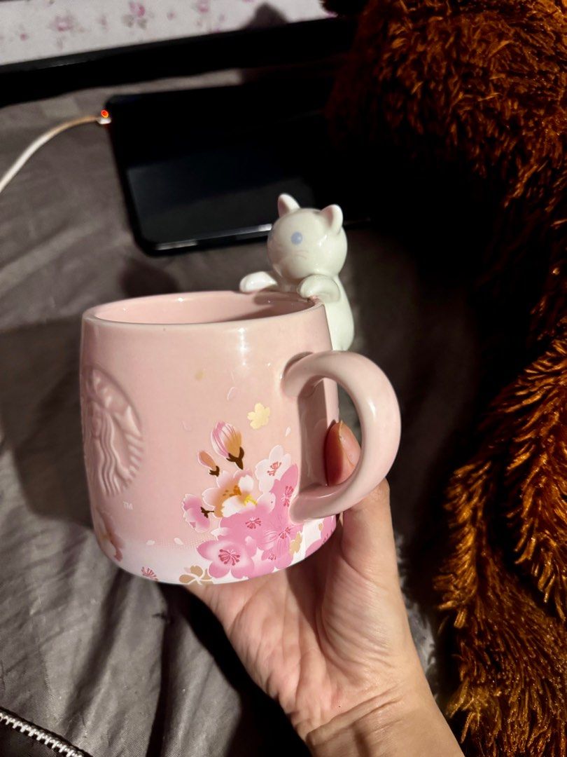Starbucks pink sakura mug limited edition (Category: Coffee & Tea Tableware) located in Paranaque City. Submitted by shamijapanpreloves (Listing ID 1319774022, Image 2). Description: - shipped from japan -355 ml - no box already since it wont fit the luggage anymore - no flaws/defects - big size - avail same day del via lalamove.