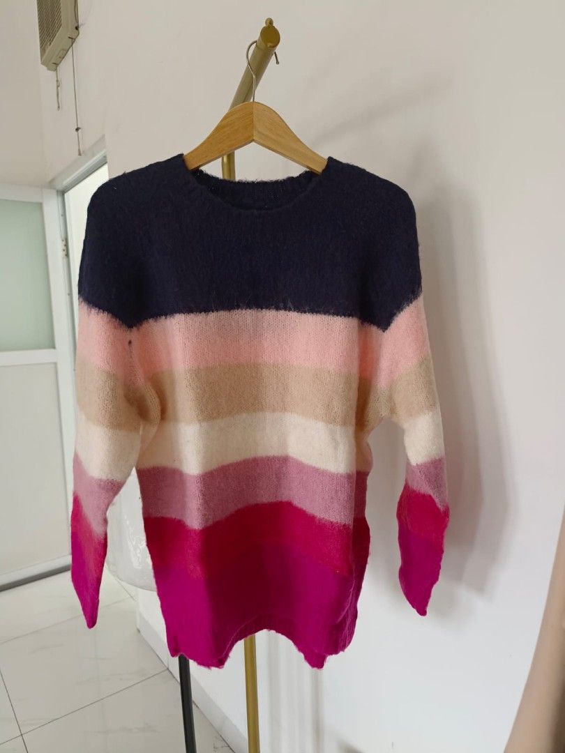 Baju Rajut Baju Sweater Rainbow 722104] Baju Atasan Sweater Rajut
