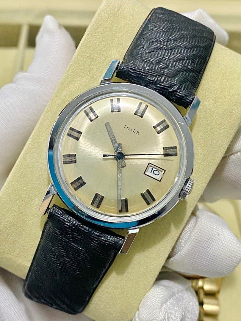 Timex Mercury Vintage Original Watch (Category: Men's Watches) located in Quezon City. Submitted by clicksmileph (Listing ID 1319840888, Image 3). Description: Timex Mercury Vintage Original Watch 8.5/10 Good condition / Vintage watch Automatic Movement 35mm Case size Leather strap replacement 3'0 Calendar aperture Guaranteed Authentic Meet-up / Pick-up via Lalamove 📍Baliuag, Bulacan LBC Cash on Delivery Nationwide 📩Direct message for more info