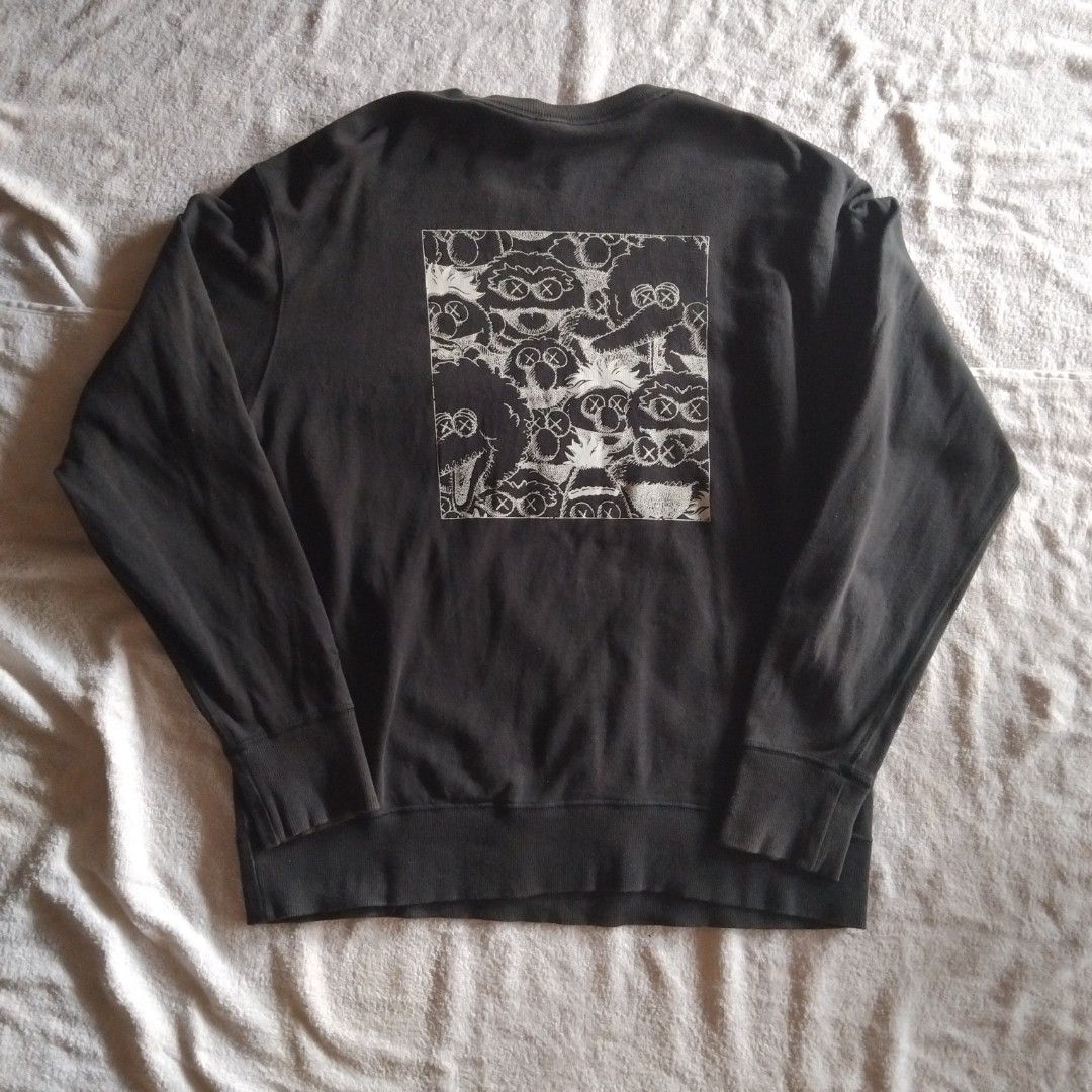 Kaws x sesame street sweatshirt black new arrivals