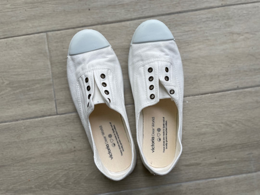 victoria white canvas shoes eu 38 Women s Fashion Footwear Sneakers on Carousell