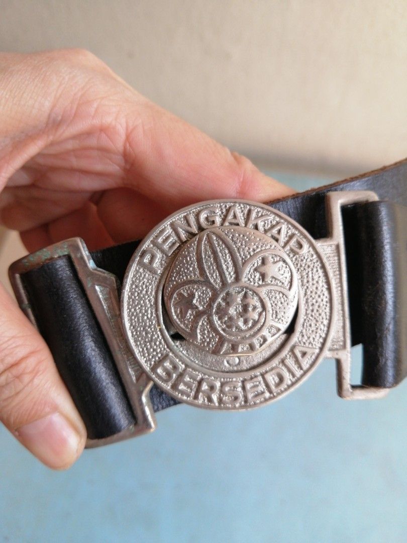 Boy scout leather belt top