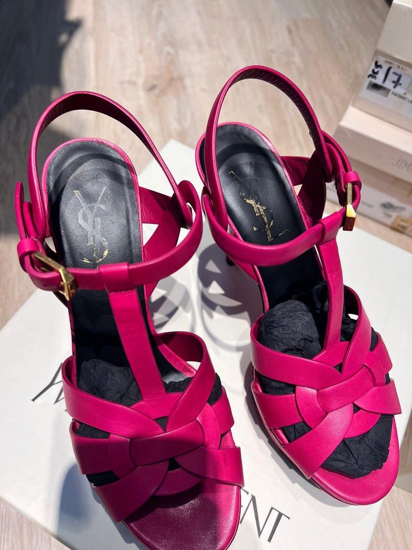 Pink ysl heels on sale