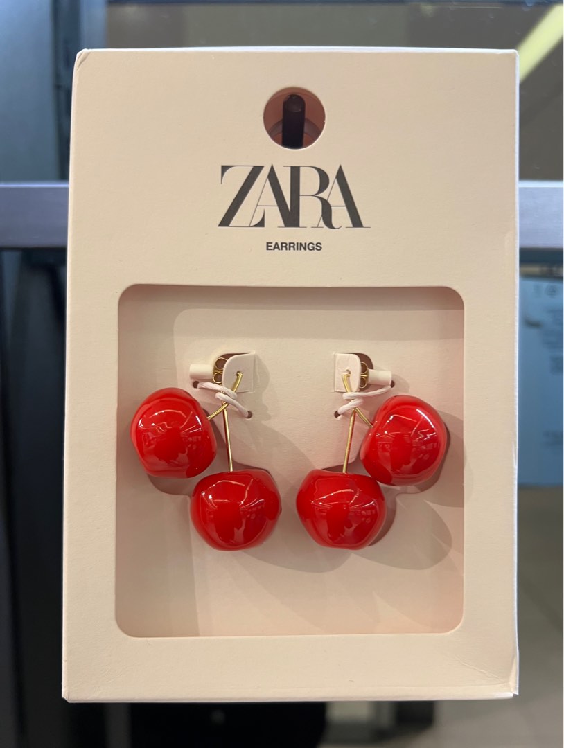 Cherry earrings zara discount