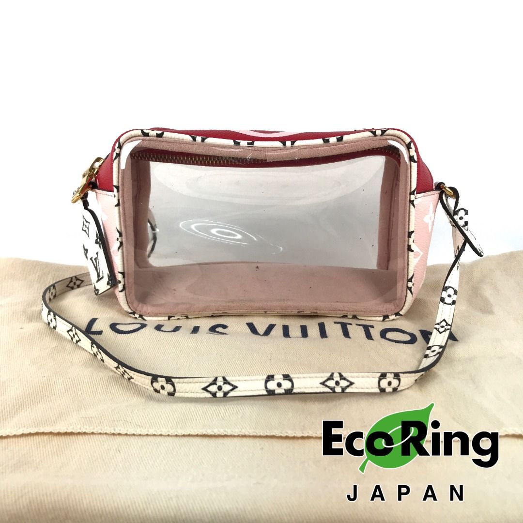 Louis Vuitton LV Beach pouch Pink Red Monogram Calfksin PVC Shoulder Bag PVC M67601 247014937 Carousell