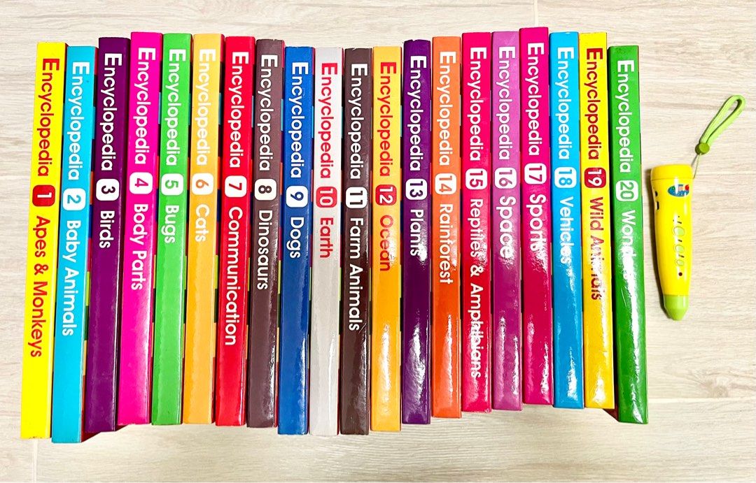 Apple tree Encyclopedia （分類：益智學習玩具）位於 Hong Kong。 由 lolosum 提交（商品編號 1320043073，圖片 1）。簡介： 原價$5××× 全套20本書 一支點讀筆 四種語言轉換，粵語，日語，英文，普通話 每本書10張大卡片，40張問答小卡片 + 快樂世界村Language Learning 一套八本點讀書。