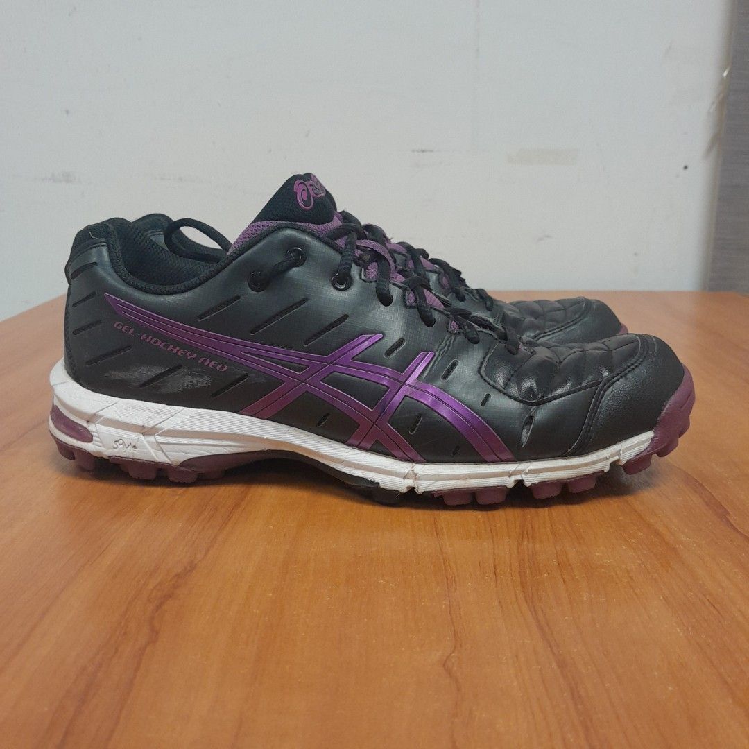 Asics Gel Neo Field Hockey Shoe Turf Kasut Hoki Asics Gel Neo 9UK Colorway Black Purple Men s Fashion Footwear Sneakers on Carousell