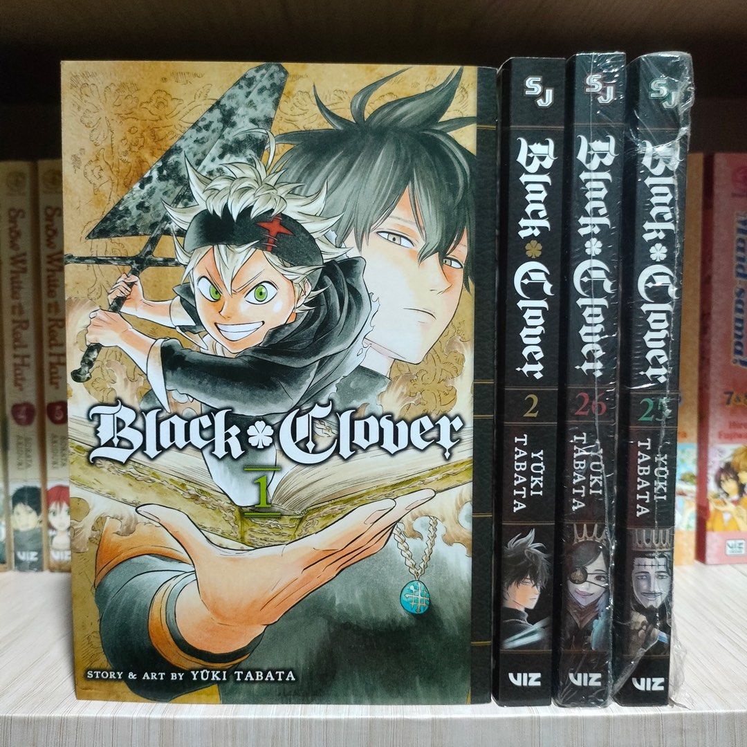 Black Clover Manga (Category: Comics & Manga) located in Subic. Submitted by qatqat (Listing ID 1319883570, Image 1). Description: Most of the mangas were only displayed on the shelf ✨Volume 1: ₱480 •Read once •Some yellowing and a bit of foxing •Good condition 9/10 ✨Volume 2: ₱500 •Some yellowing •Very good condition 9.5/10 ✨Volume 25: ₱500 •Little to no yellowing •Very good condition ✨Volume 26: ₱500 •Little yellowing on the top •Very good cond