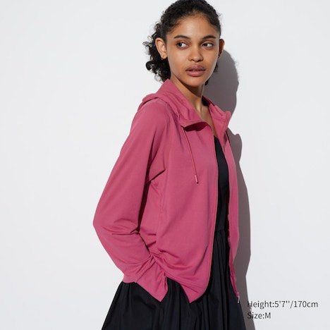 BNWT Uniqlo AIRism Mesh UV Protection Full Zip Long Sleeve Hoodie Women s Fashion Coats Jackets and Outerwear on Carousell