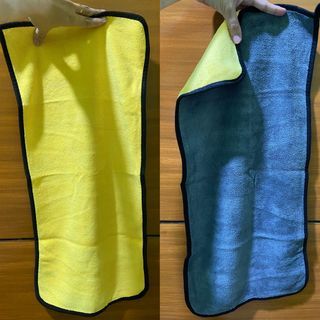 Double Sided Microfiber Towel Multi Functional Use for Pet Car House Cleaning Coral Fleece Cleaning Towel Hanging Towel Car Care Cloth Dog Cat Puppy Kitten