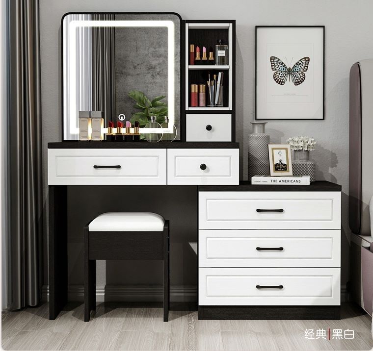 Dressing Table (Category: Tables & Sets) located in Singapore. Submitted by os_hsh (Listing ID 1319930365, Image 1). Description: BRAND NEW !!! Ready Stock .. *Price indicate included installation and delivery. Dressing Table comes with stool, cabinet and mirror with LED lights. Size : Table 80*40*135 Cabinet 60*40*60 Colour : White , Black and White Cash on Delivery 🚚!!! FREE INSTALLATION 🛠 FREE DELIVERY 🚚 !!!.
