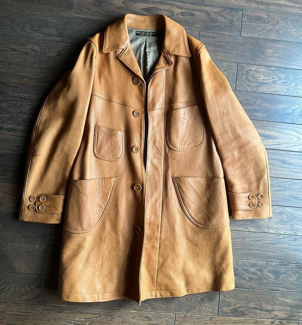 FREEWHEELERS Marshall LEATHER COAT DEER SKIN 鹿皮大衣皮衣長板外套