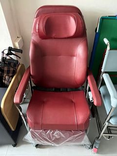 Mobile Recliner Geriatric Chair with Tray with free comode Health