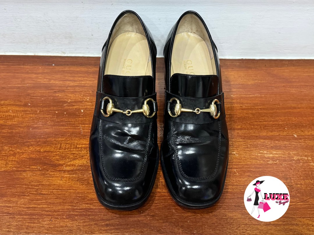 Gucci black leather shoes on sale