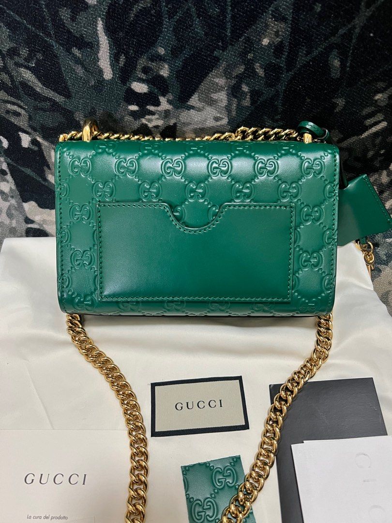 GUCCI Green Guccisima Padlock Shoulder Bag Luxury Bags Wallets on Carousell
