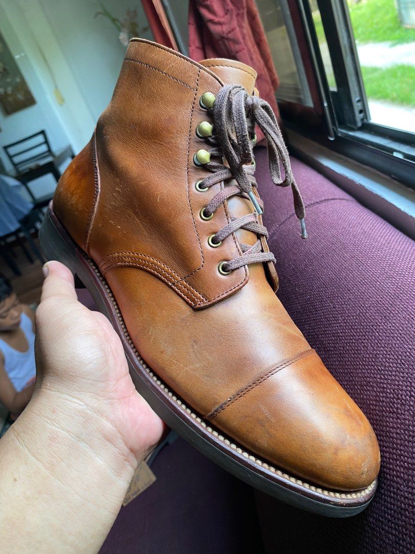 J Crew Kenton Cap toe Boots Size 10 fits 10.5 11US Men s Fashion Footwear Boots on Carousell