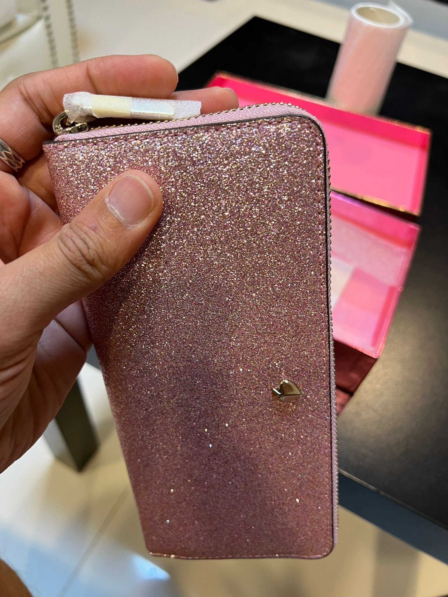 Kate Spade Burgess Court Slim Continental Rose Gold Wallet