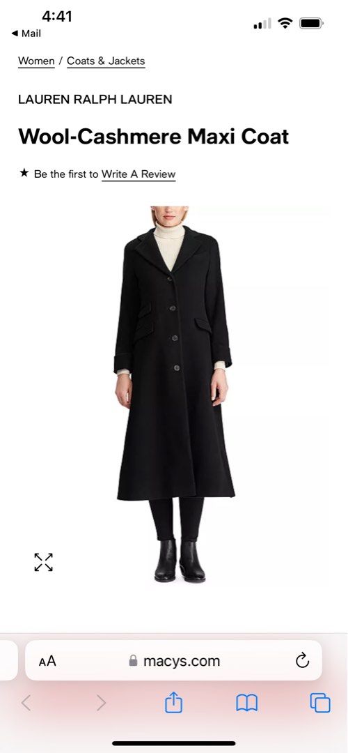 Cashmere coat macys store
