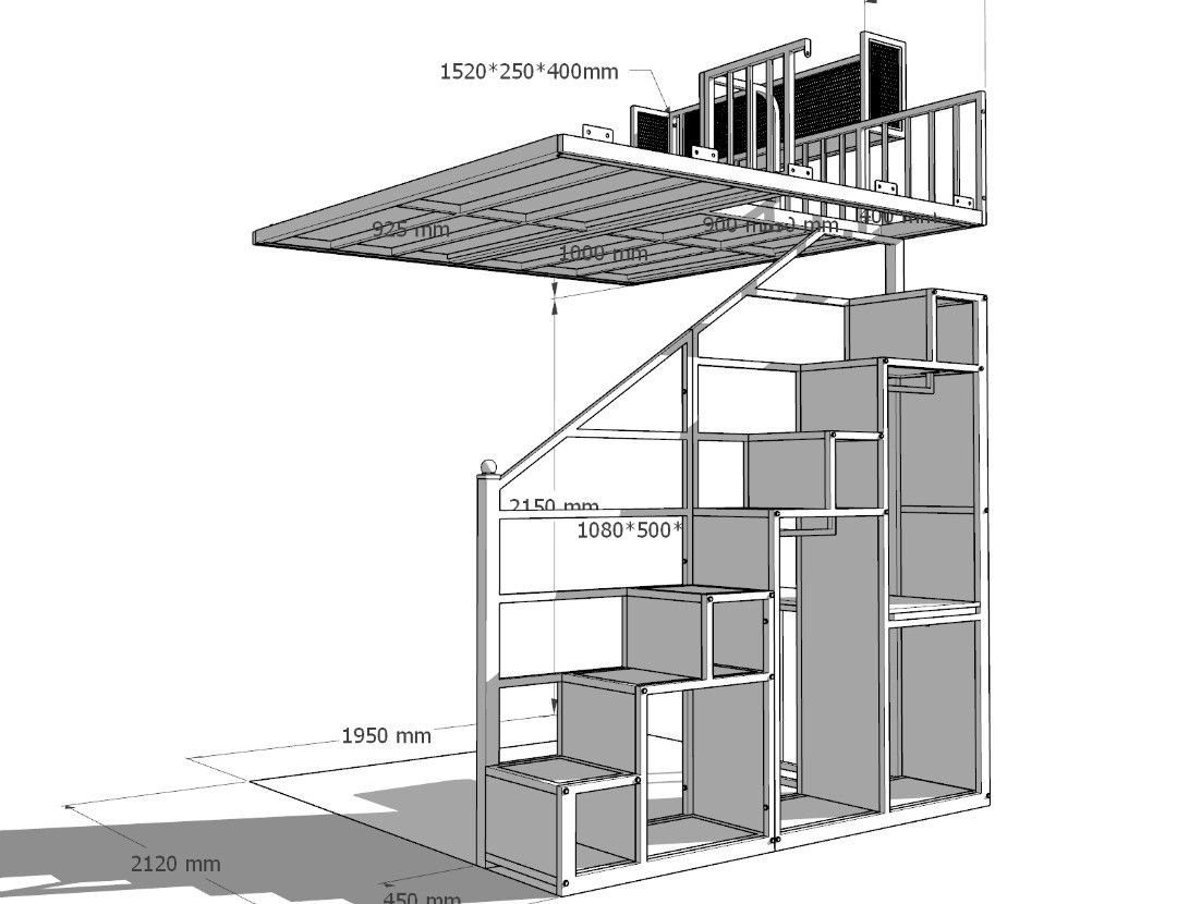 Loft bed /Loft platform customize singapore, Furniture & Home Living