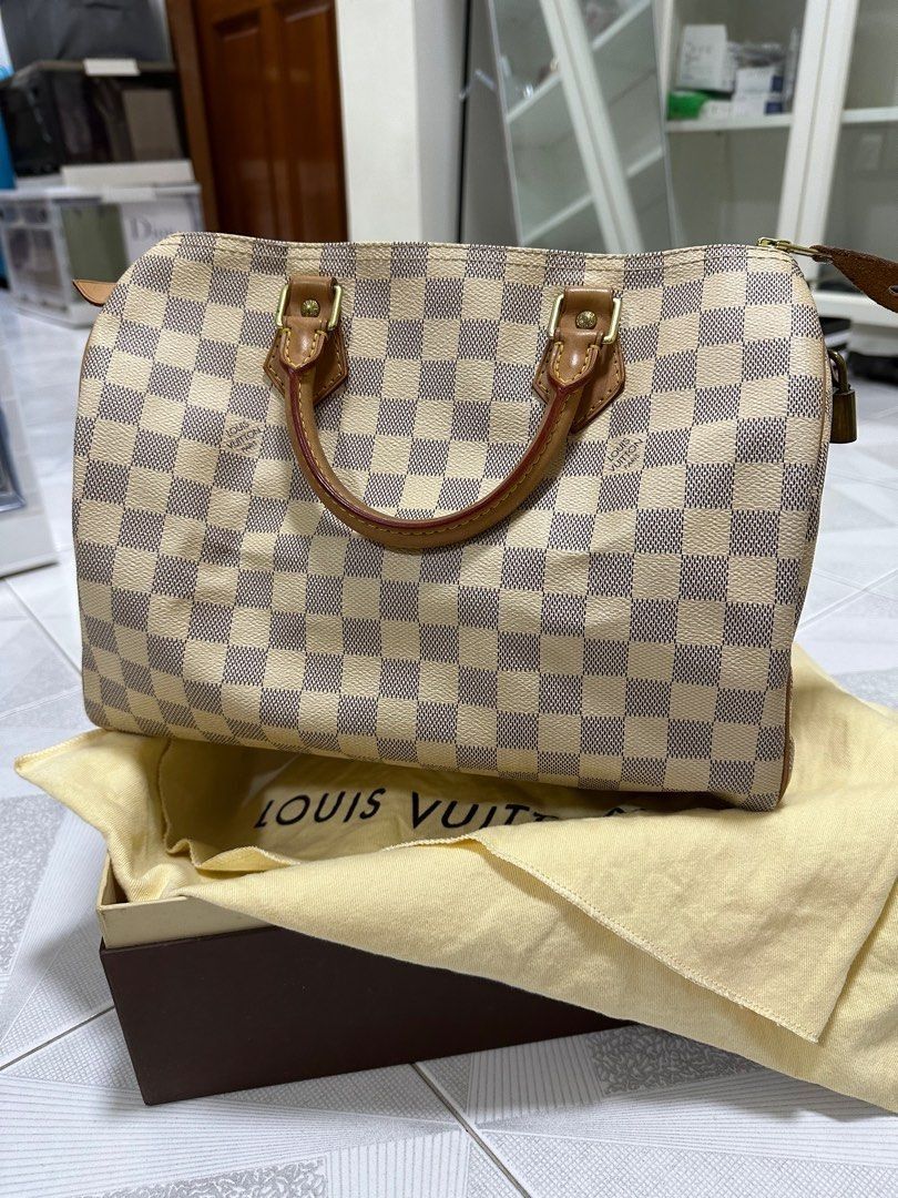 Louise Vuitton Speedy 30 Damier Azur Luxury Bags Wallets on Carousell