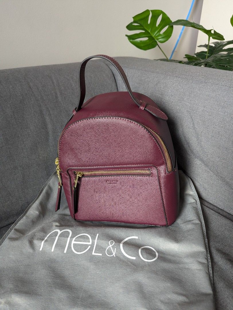 Mel Co backpack handbag maroon