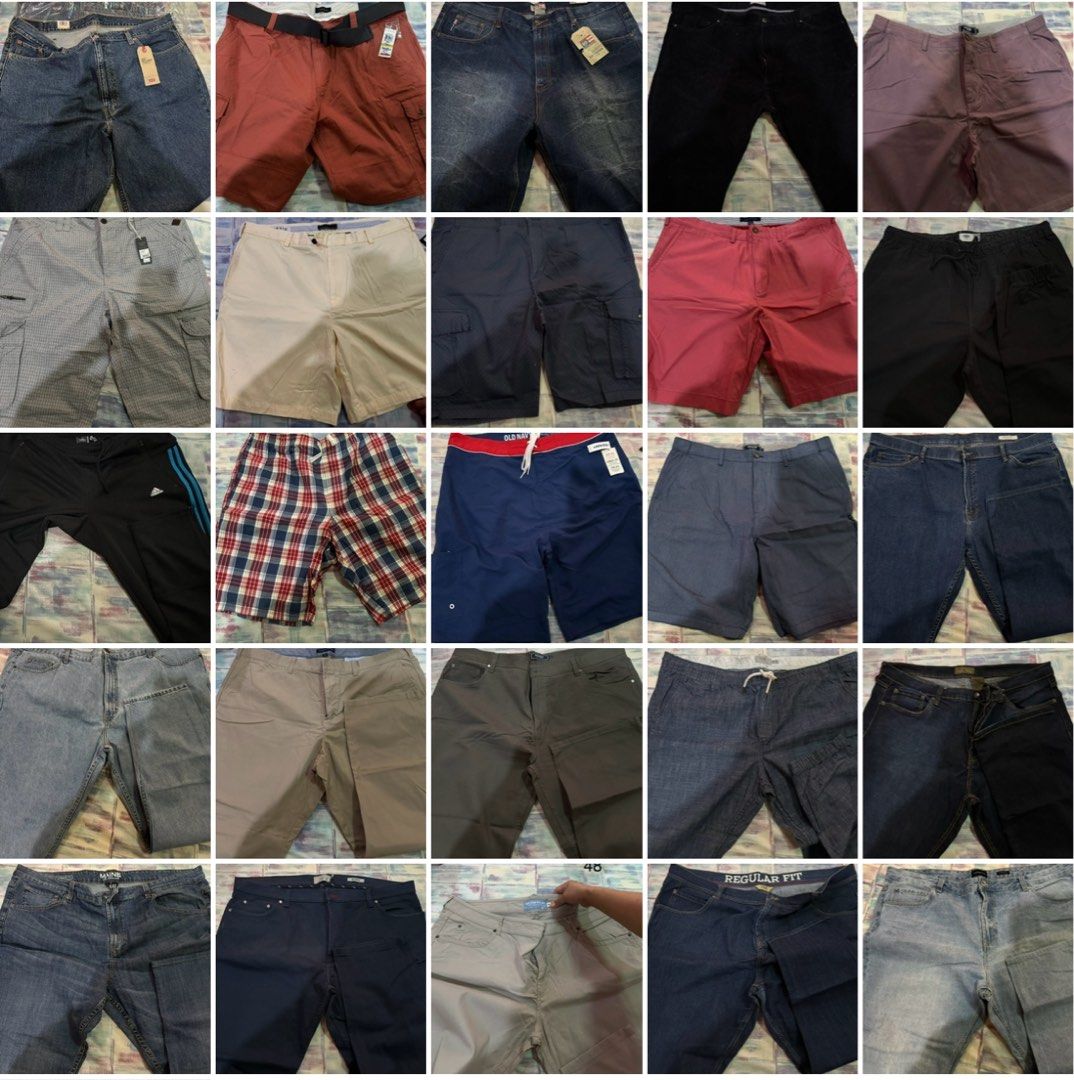 Men's Plus-Size Bottoms for Sale (Category: Jeans) located in Quezon City. Submitted by mbmcastigador (Listing ID 1319951548, Image 3). Description: Plus-size short/pants for sale ‼️ - branded (M&S, Debenhams, CK, Levi's, etc) - size 40 & up.