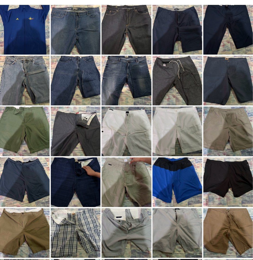 Men's Plus-Size Bottoms for Sale (Category: Jeans) located in Quezon City. Submitted by mbmcastigador (Listing ID 1319951548, Image 2). Description: Plus-size short/pants for sale ‼️ - branded (M&S, Debenhams, CK, Levi's, etc) - size 40 & up.