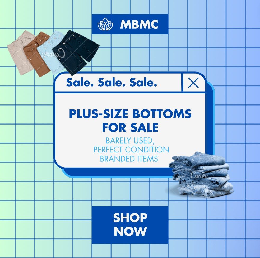 Men's Plus-Size Bottoms for Sale (Category: Jeans) located in Quezon City. Submitted by mbmcastigador (Listing ID 1319951548, Image 1). Description: Plus-size short/pants for sale ‼️ - branded (M&S, Debenhams, CK, Levi's, etc) - size 40 & up.