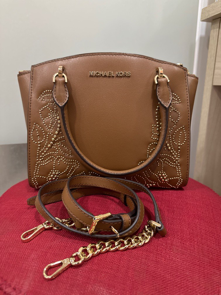 MICHAEL KORS Orig ELLIS SATCHEL LEATHER Women s Fashion Bags Wallets Cross body Bags on Carousell