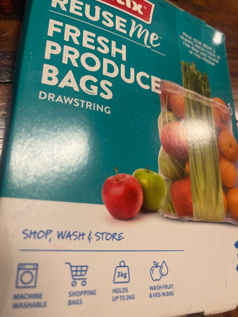 Multix 6 fresh produce bags (Category: Home Improvement Tools & Accessories) located in Manila. Submitted by cgb2018 (Listing ID 1319968628, Image 2). Description: 2 boxes, 1 opened but never used as I don’t want to use plastic. 6bags total. You bag your fruit/veggies in the supermarket, wash them in the bag and put the bag in the refrigerator, saving time and packaging. .