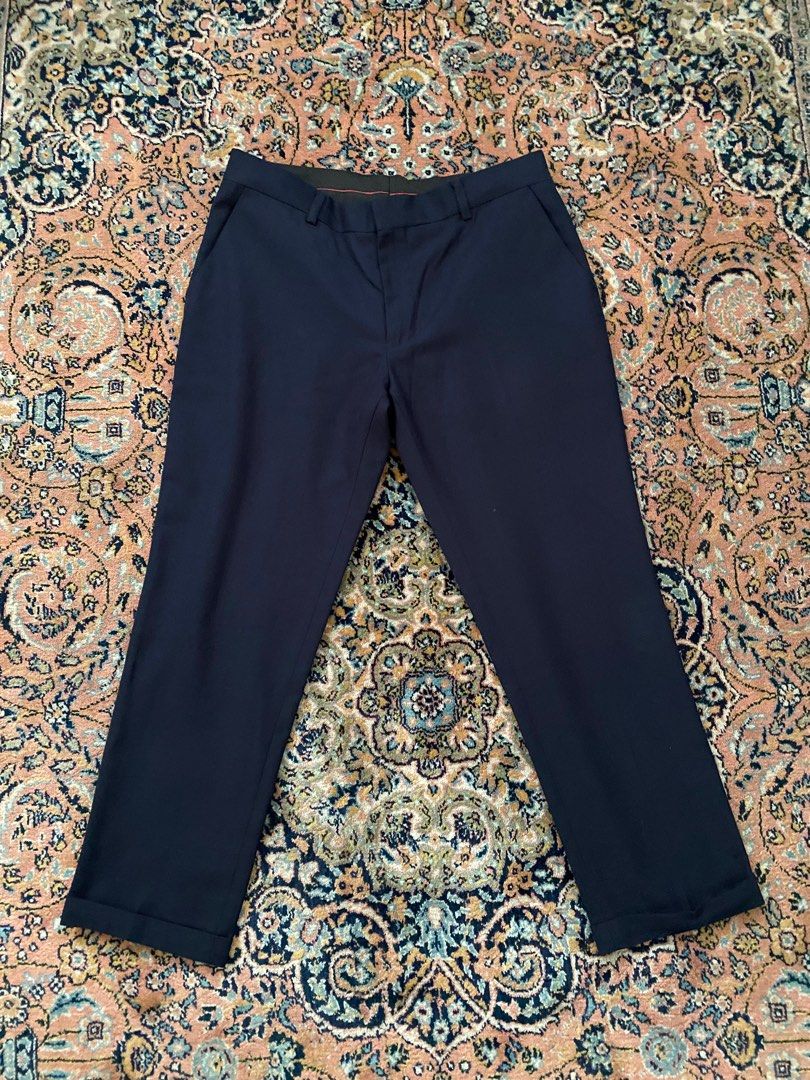 Navy Trousers (Category: Trousers) located in Pasig City. Submitted by AndyY (Listing ID 1319937362, Image 1). Description: All dimes in inches 30 Waist 33 Length 7 Leg opening Can give discount for several purchases.