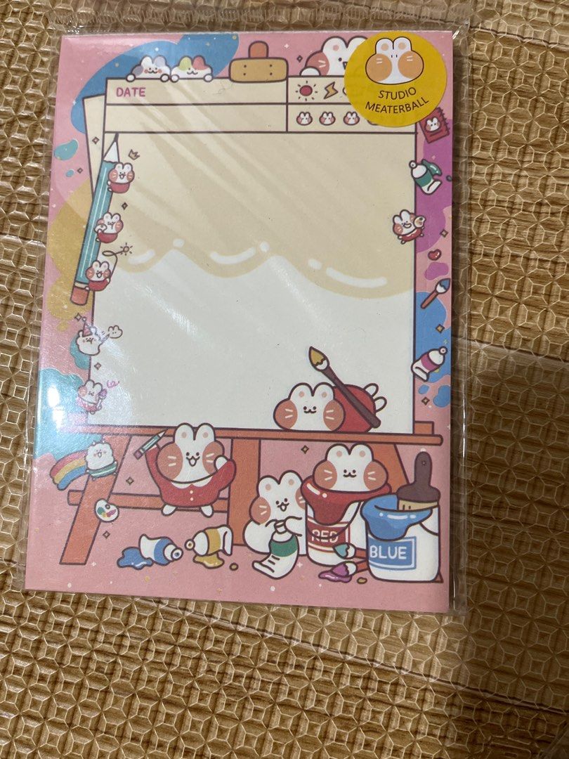 Notepad (Category: Stationery & School Supplies) located in Singapore. Submitted by meowmee_ (Listing ID 1320026177, Image 2). Description: each set comes with 50 sheets if you buy more than 3, i will give a random glitter highlighter..