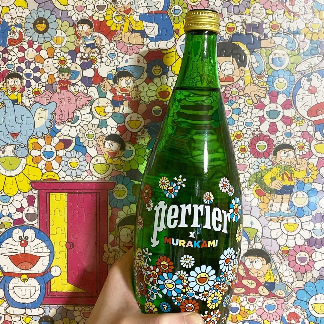 村上隆 ついてれ x perrier ペリエ ボトル オブジェ