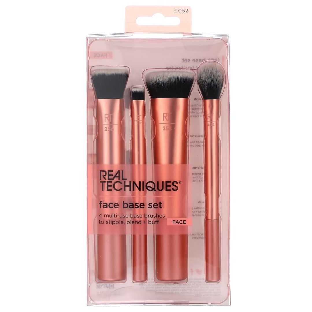 Real Techniques, Flawless Base Set, 5 Piece Set (Category: Makeup) located in Las Pinas. Submitted by chicchateaumnl (Listing ID 1319968482, Image 1). Description: Description Face For Foundation + Concealer Bonus Brush Storage 100% Vegan Cruelty Free Contour + Detailer + Buffing + Square Foundation Buff | Cover | Layer Create seamless canvas that's ready for your custom look. Contour brush: Gently tapered bristles Soft focus powder contour appli
