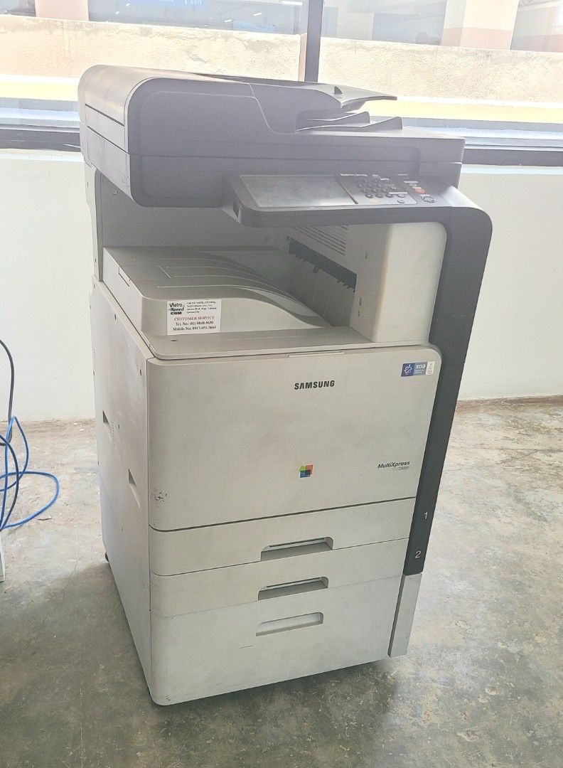 Samsung MultiXPress C9301 (Category: Printers, Scanners & Copiers) located in Taguig. Submitted by audrea.c (Listing ID 1319907968, Image 1). Description: Supported Paper Sizes: 11" x 17", 8.5" x 14" Standard Functions: Copy, Print, Scan, Network, E-mail, Duplex Model: MultiXpress C9301 Copier Output Color Features: Automatic Duplexing, Multi-Function Capable MPN: C9301, SAM-C9301 Maximum Paper Capacity: 2180 sheets Maximum Color Print Speed: 30 