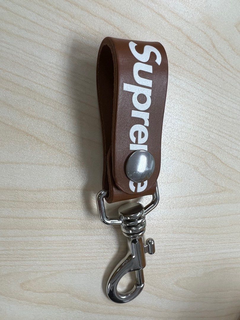 Supreme Leather Key Loop Brown