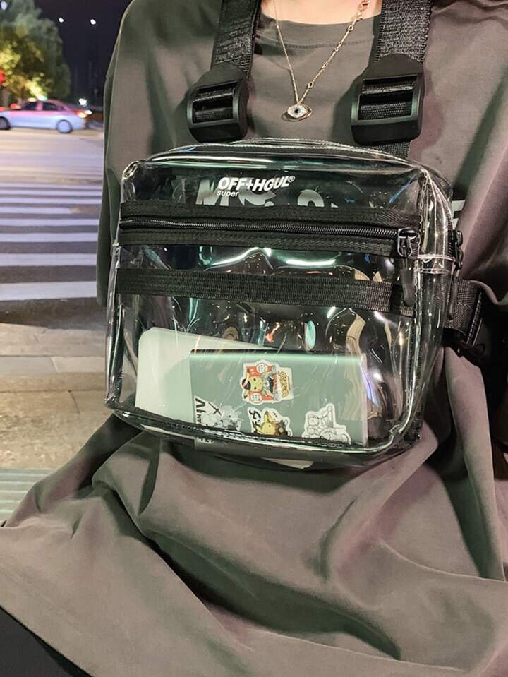 Transparent chest bag top