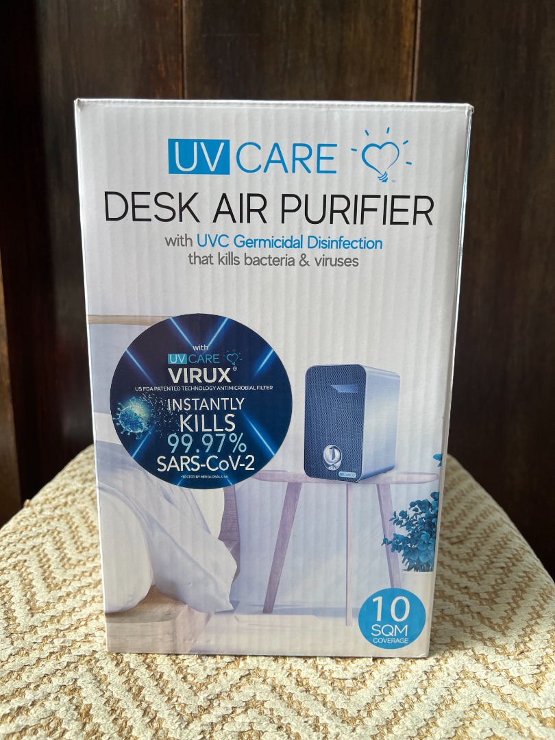 UV Care Desk Air Purifier with Medical Grade H13 HEPA Filter, TV & Home ...