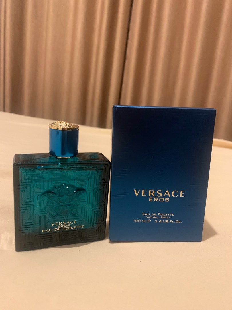 Versace Eros For Men 3.4 US Fl. Oz. / 100 Ml Eau De Toilette Spray NEW \u0026