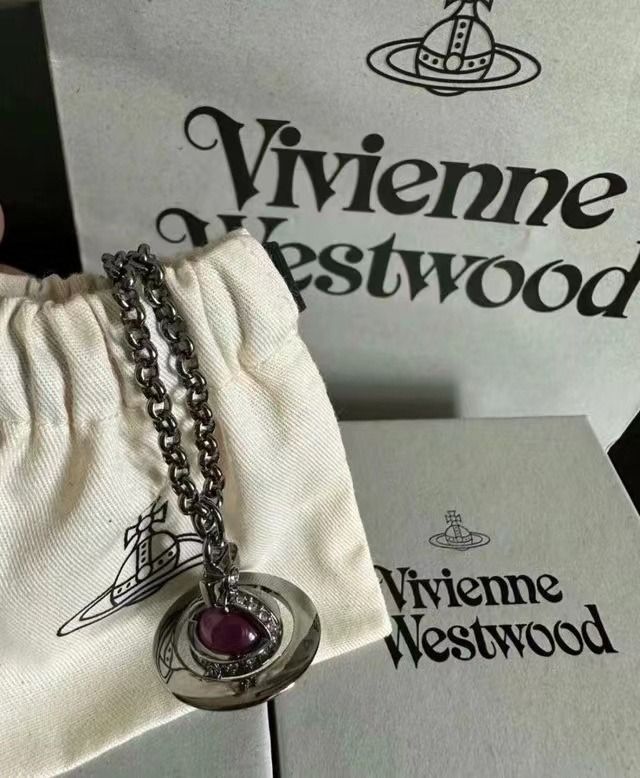 😺Vivienne Westwood new tiny Orb Medium Transparent Saturn Purple