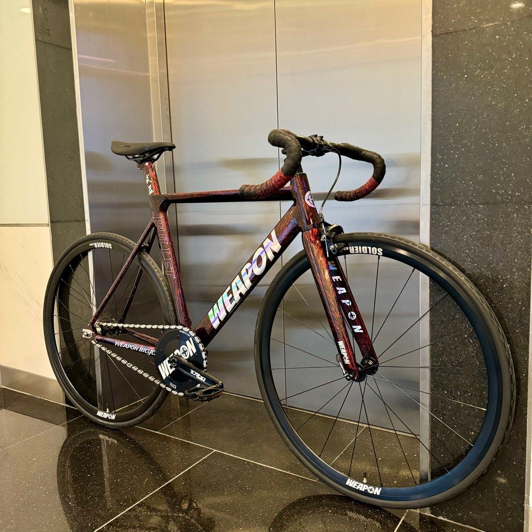 Weapon fixie frame set 790 complete bike 1161 brand new bike carbon fork aero bike trick bike single speed bike fixie bike alloy bike