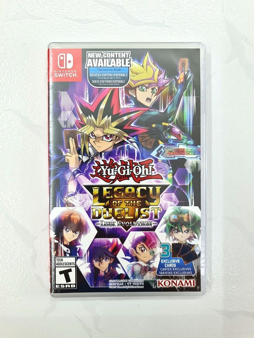 Yu-Gi-Oh! Legacy of the Duelist : Link Evolution c/w 3 Exclusive Cards  *Brand New and Sealed* (Teen / Konami / Card/Deck Building Strategy CG  Battle) Nintendo Switch Video Game, Video Gaming, Video