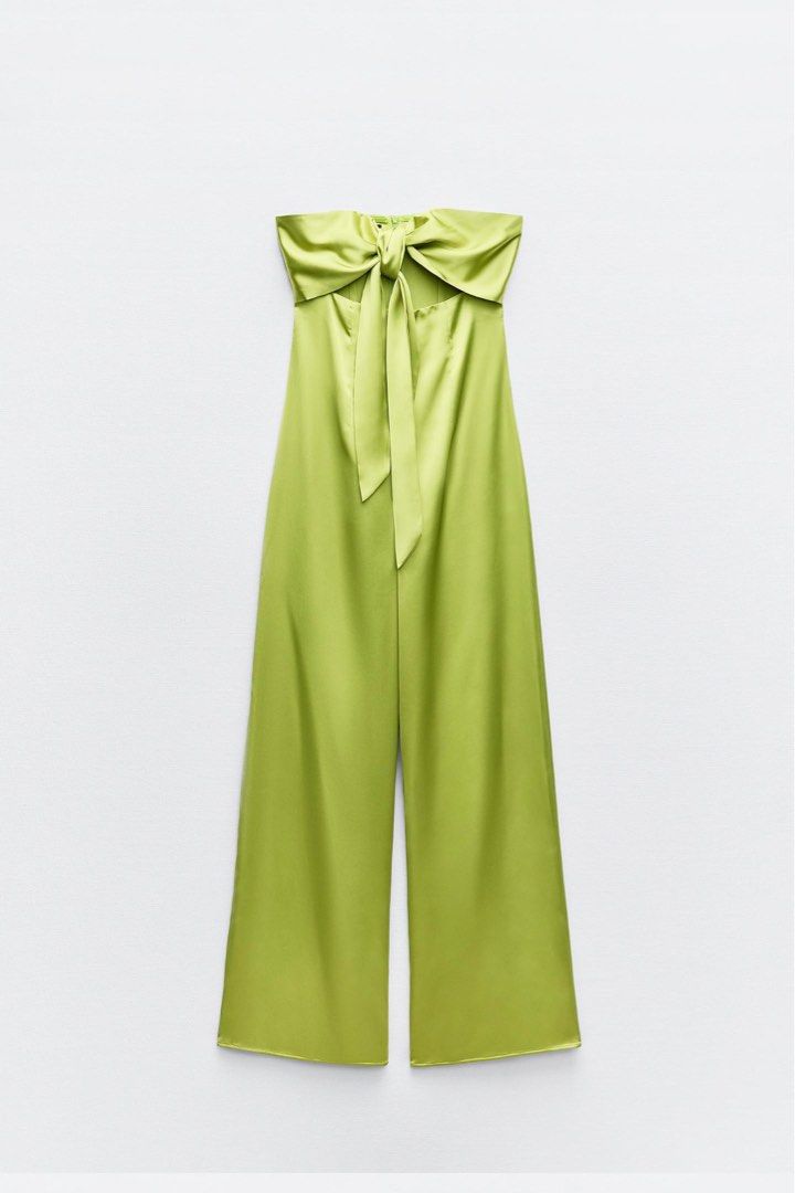 Zara satin jumpsuit Women s Fashion Dresses Sets Jumpsuits on Carousell