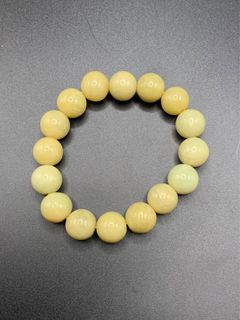 100%天然黃翡翠手串 (附証書)64233812143745110
