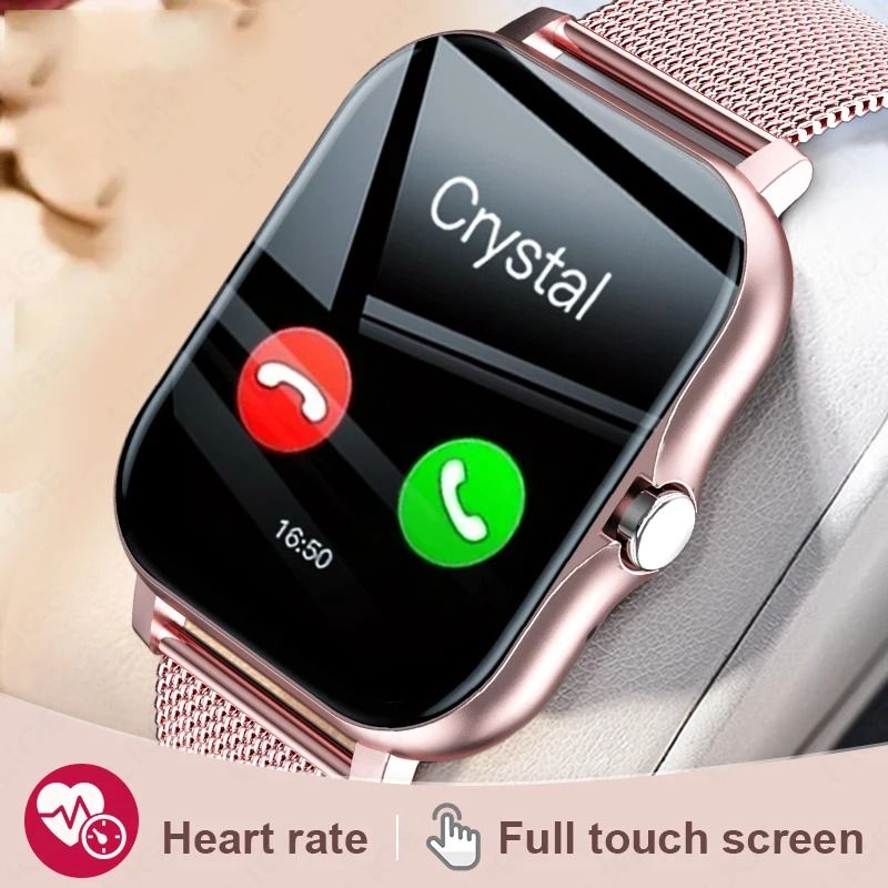 2024 New Bluetooth Call Smart Watch Women Voice Assistant Sports Fitness Bracelet Waterproof Lday Smartwatch Men For Android Ios