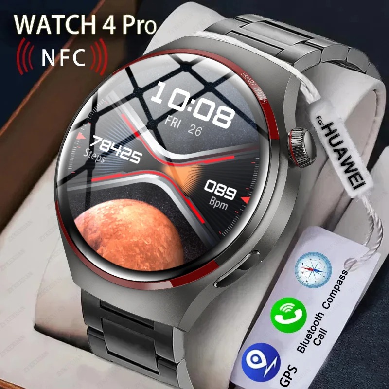 2024 New For HUAWEI Watch 4 PRO Smart Watch Men GT4 Pro AMOLED HD Screen Bluetooth Call GPS NFC Heart rate Sport SmartwatchWomen Carousell