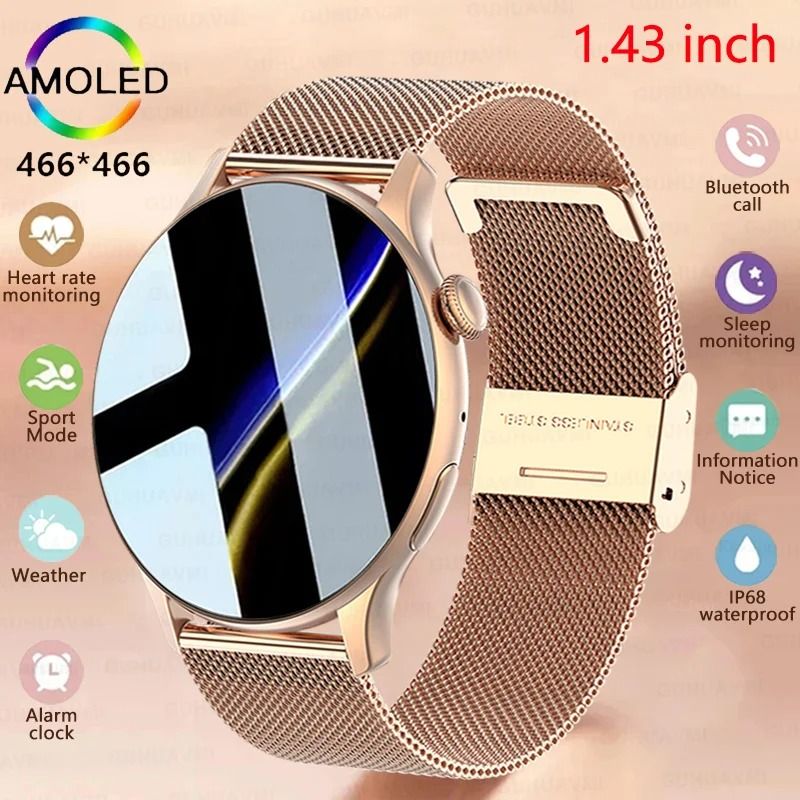 2024 NFC Smart Watch Women 466 466 Screen GPS Track Sport Watches Women Health Monitoring Voice Bluetooth Call Smartwatch Ladies Carousell