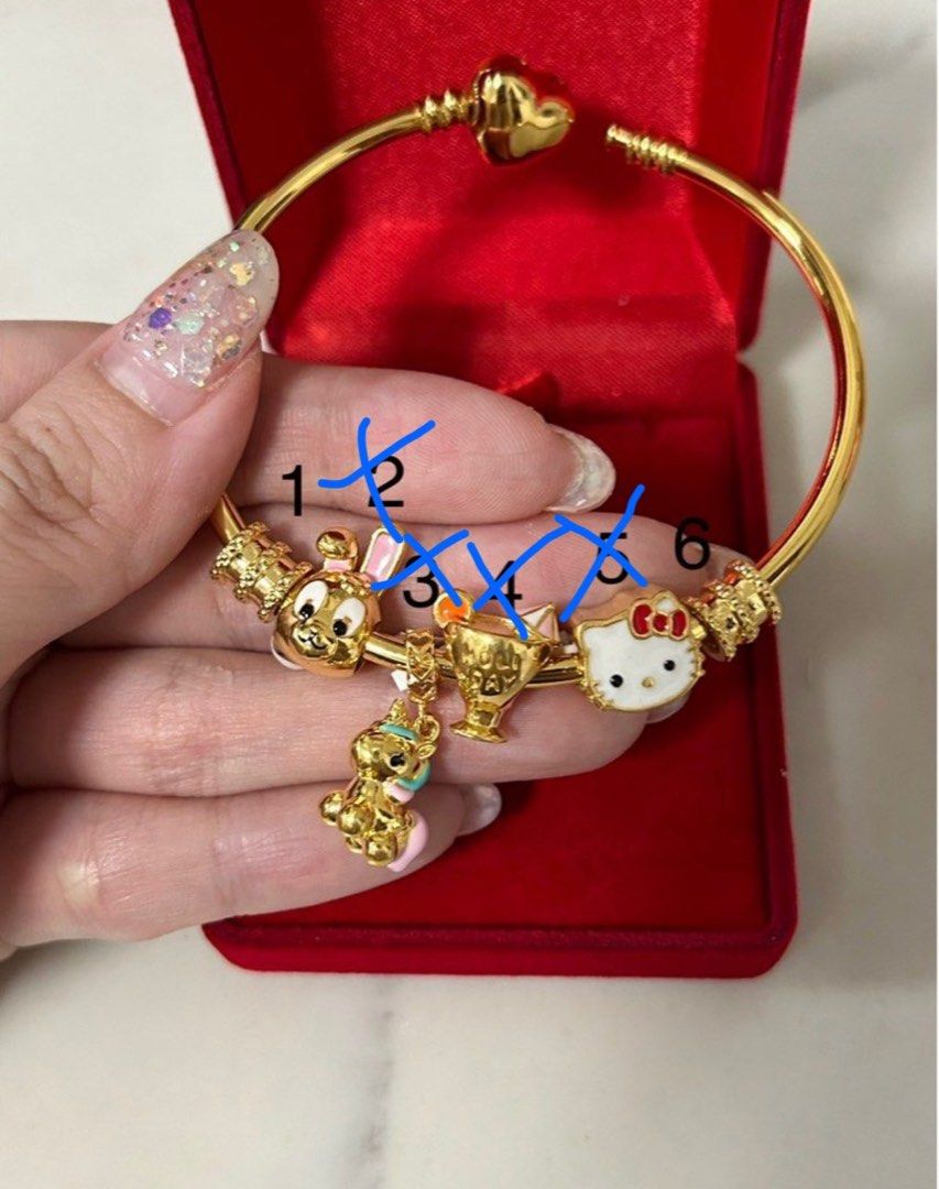 916 Gold Cute Pandora Charms